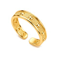 Anillo para el Dedo del Pie Oro 10k Abierto con Círculos en Relieve