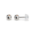 Aretes para Bebé Oro 14k Bolita Lisa