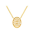 Collar Oro 14k Redondos Ovalados con Diamantes Naturales