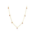 2.1mm Collar Oro 14k Redondos con Rubí