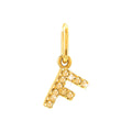 12mm Dije Oro 14k Inicial Pavé con Diamantes Naturales