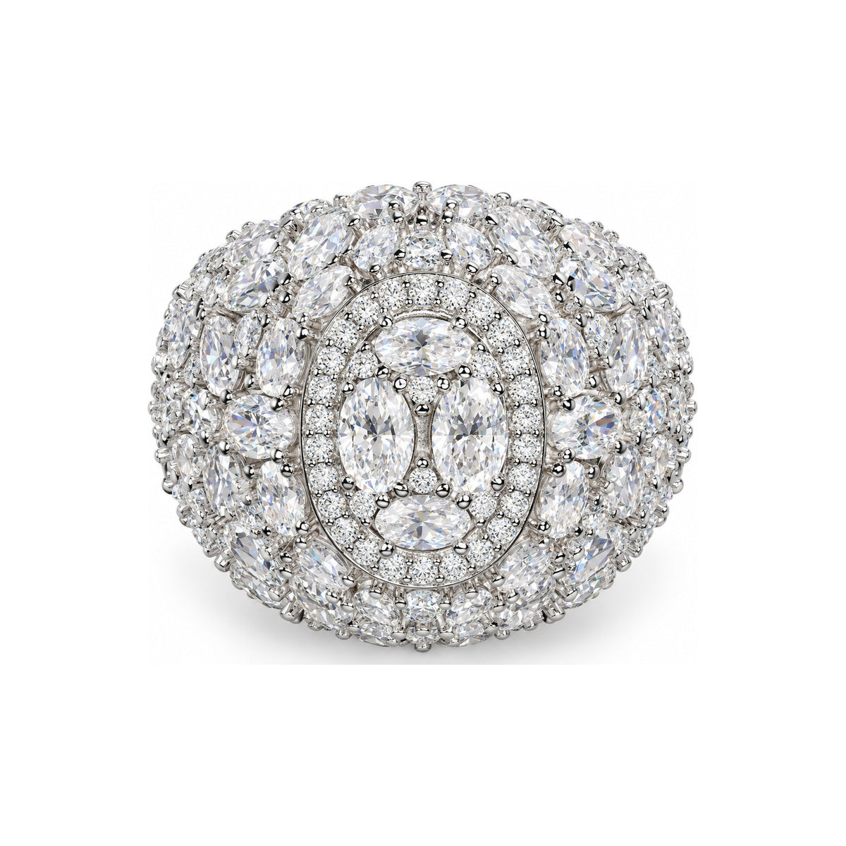 Anillo Cluster Moissanite S925