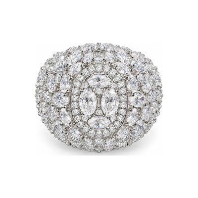 Anillo Cluster Moissanite S925