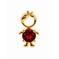 Dije Niño Oro 14k con Granate
