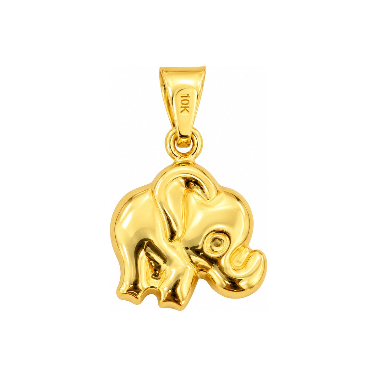 10mm Dije Elefantito Oro 10k Abombado
