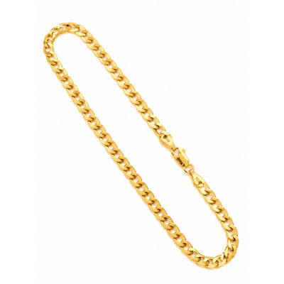 Tobillera Oro 10k Cadena Cubana