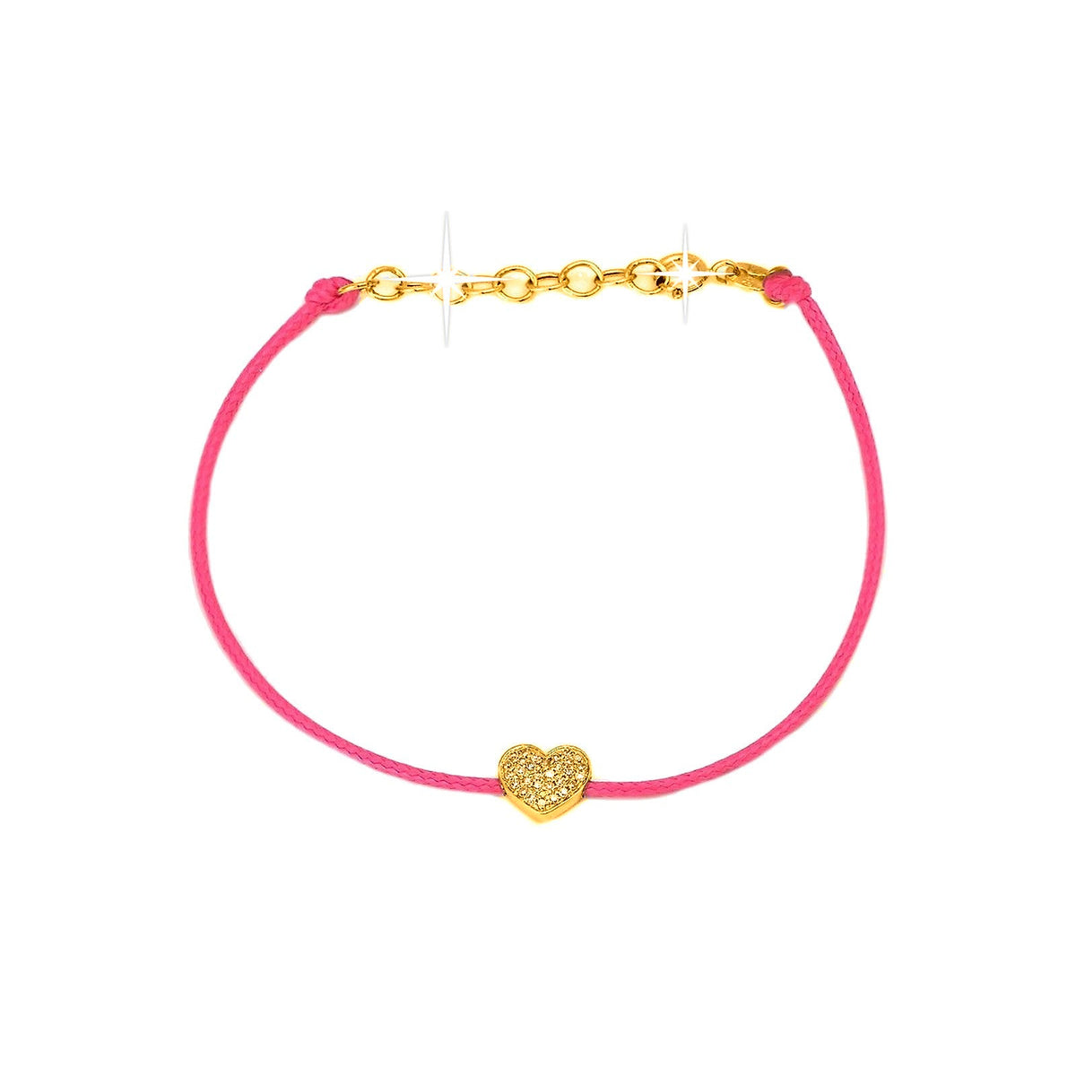 8x6mm Brazalete de Dama Oro 14k Corazón Pavé con Diamantes Naturales