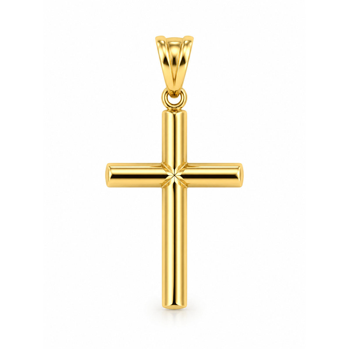 Dije Cruz Lisa Clásica Oro 10k