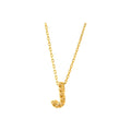 7mm Collar Oro 14k Inicial Pavé con Diamantes Naturales