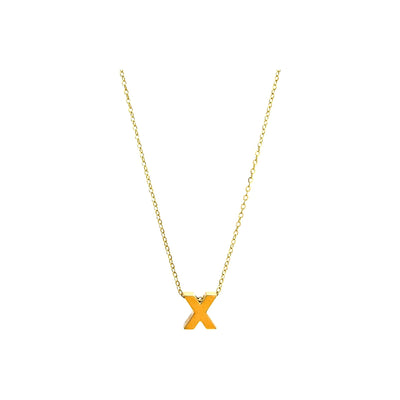 8mm Collar Oro 14k Inicial
