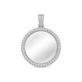 Dije Medallón Espejo Moissanite S925