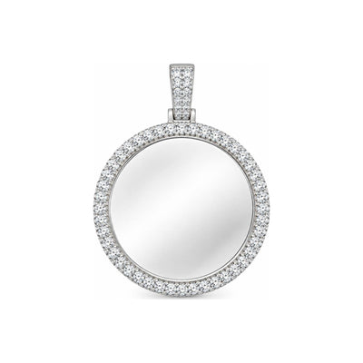 Dije Medallón Espejo Moissanite S925