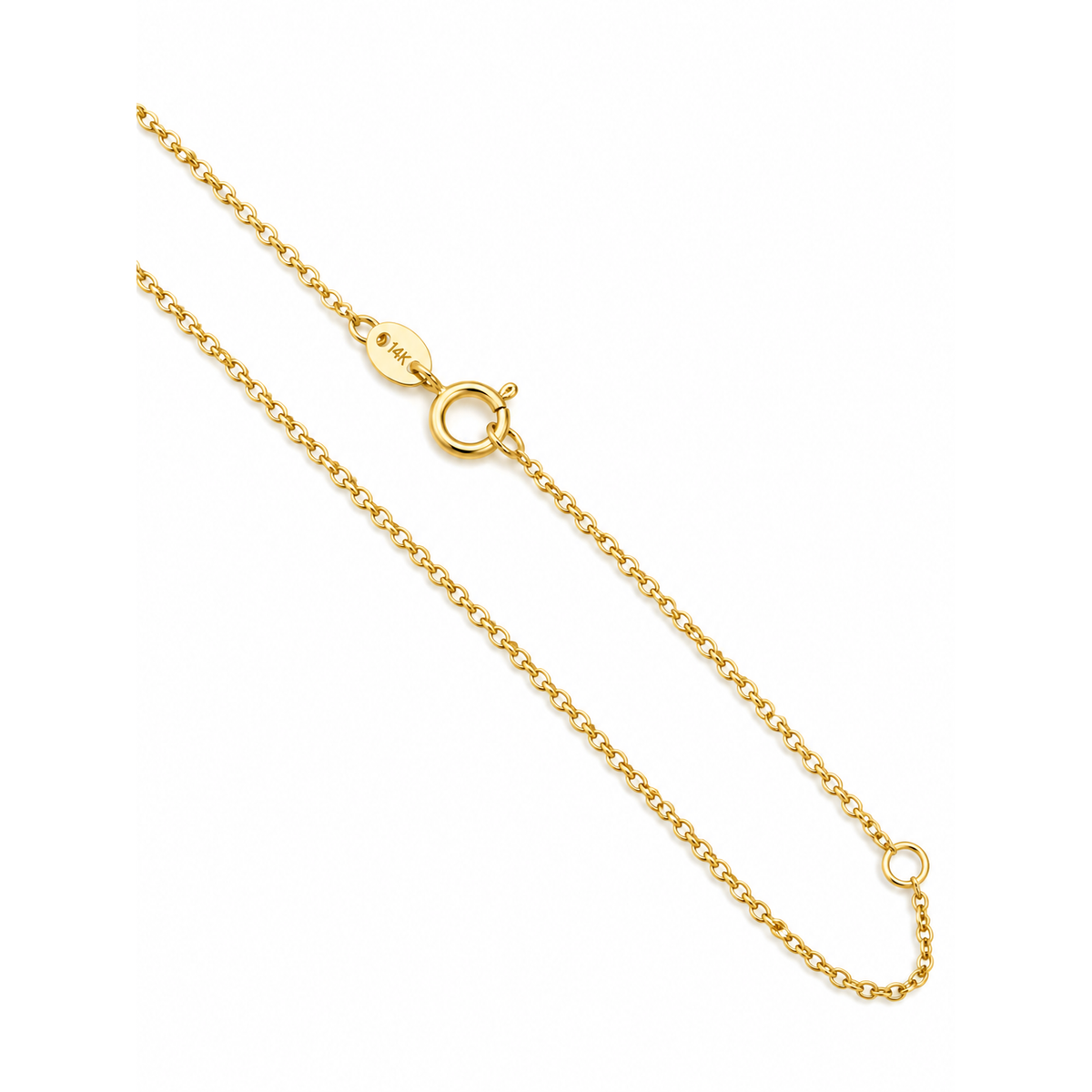 Cadena Oro 14k Rolo 1mm 16-18 Pulgadas Ajustable