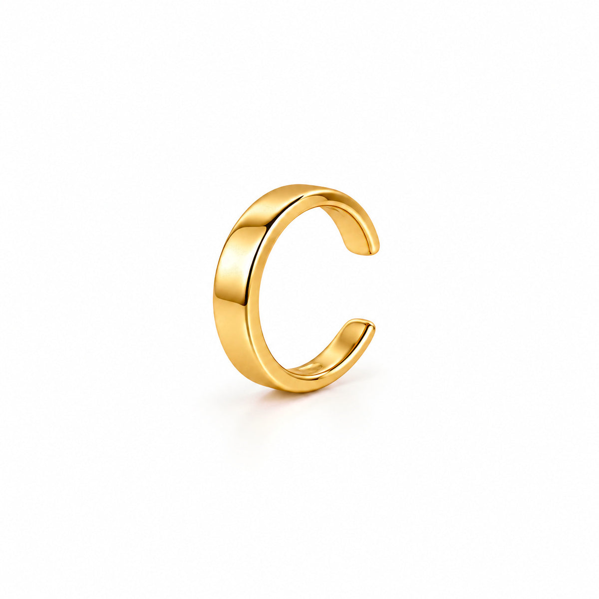 Ear Cuff Oro 14k Liso Ancho