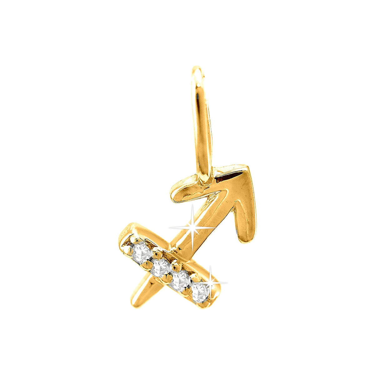 7x11mm Dije Oro 14k Pavé con Diamantes Naturales