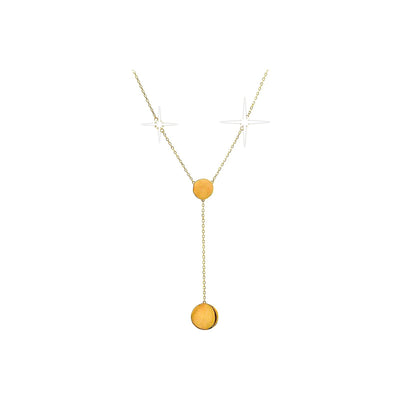 Collar Oro 14k Redondos con Diamantes Naturales
