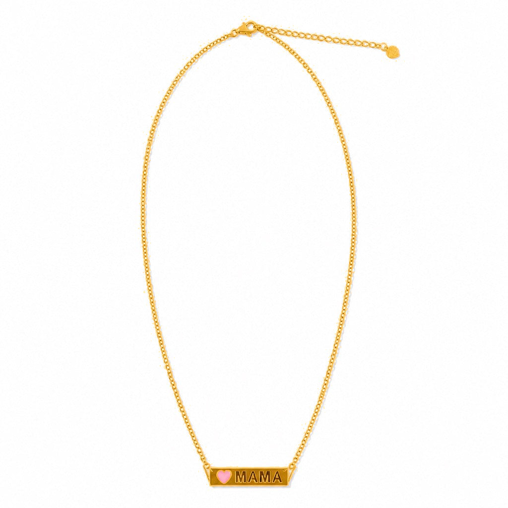 Cadena Placa MAMA Oro 14k