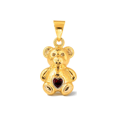 Dije Osito con Corazón Oro 10k 25mm