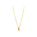 8mm Collar Oro 14k Inicial con Diamantes Naturales