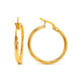 Aretes de Dama Oro 10k Argolla Mediana Torcida