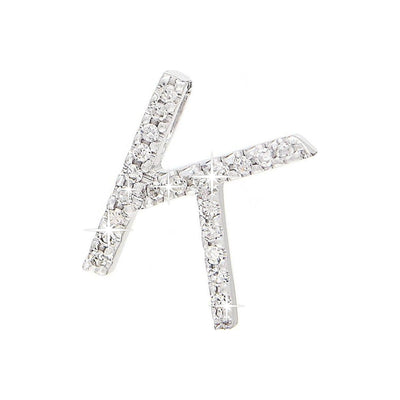Dije Oro Blanco 14k Inicial con Diamantes Naturales