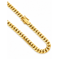 Cadena Oro 10k Cubana Sólida 6mm 24 Pulgadas