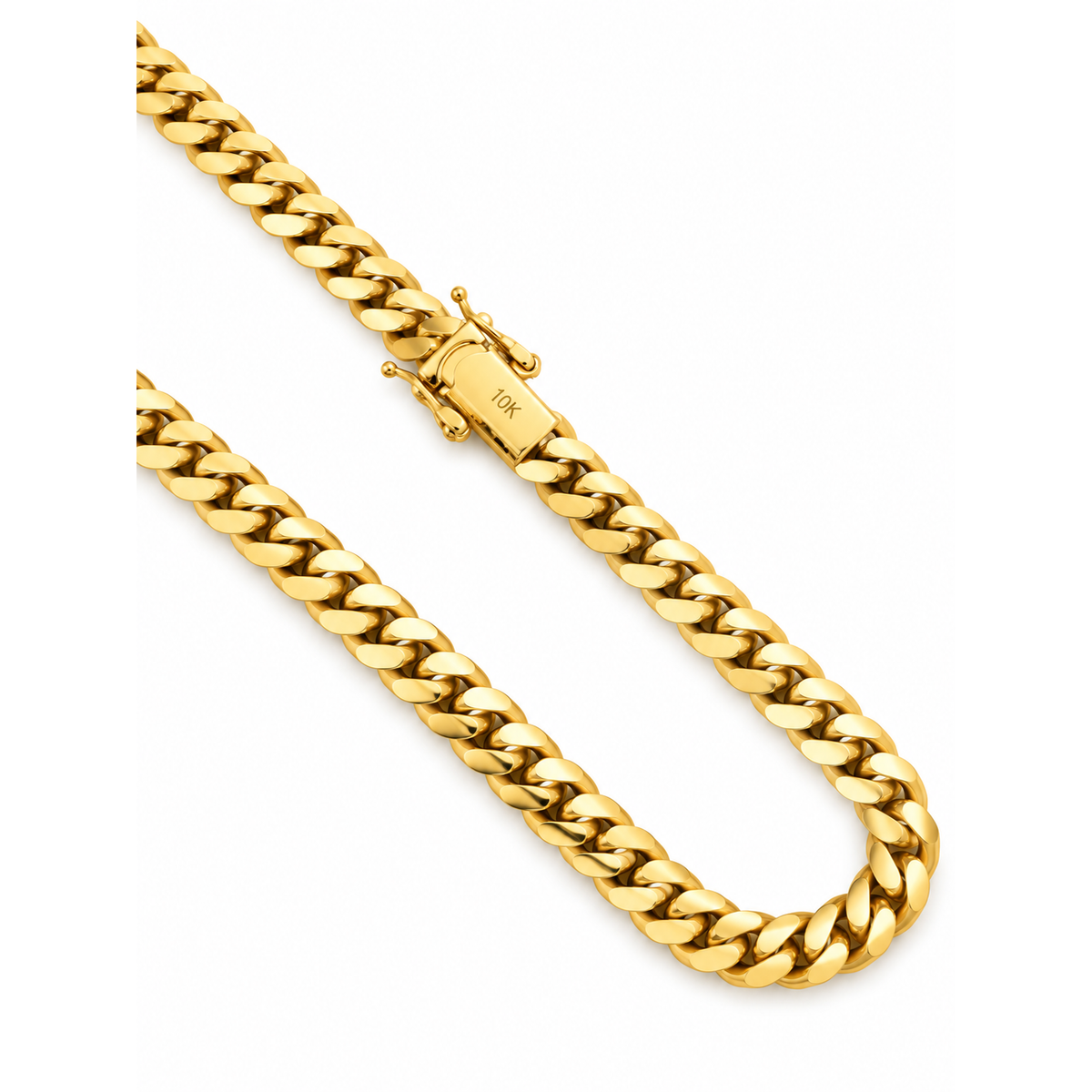 Cadena Oro 10k Cubana Sólida 6mm 24 Pulgadas