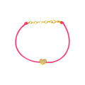 8x6mm Brazalete de Dama Oro 14k Corazón Pavé con Diamantes Naturales