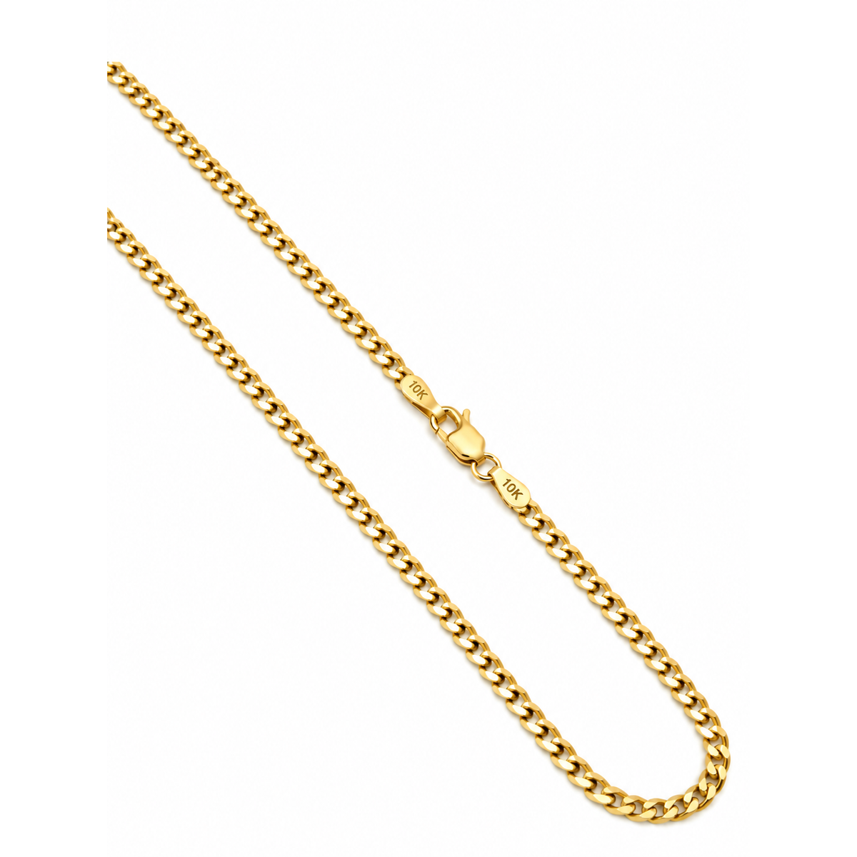 Cadena Oro 10k Cubana Sólida 2.5mm 20 Pulgadas