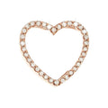 Dije Oro Rosa 14k Corazón con Diamantes Naturales