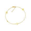 Tobillera Oro 14k con Diamantes Naturales