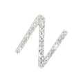 Dije Oro Blanco 14k Inicial Pavé con Diamantes Naturales