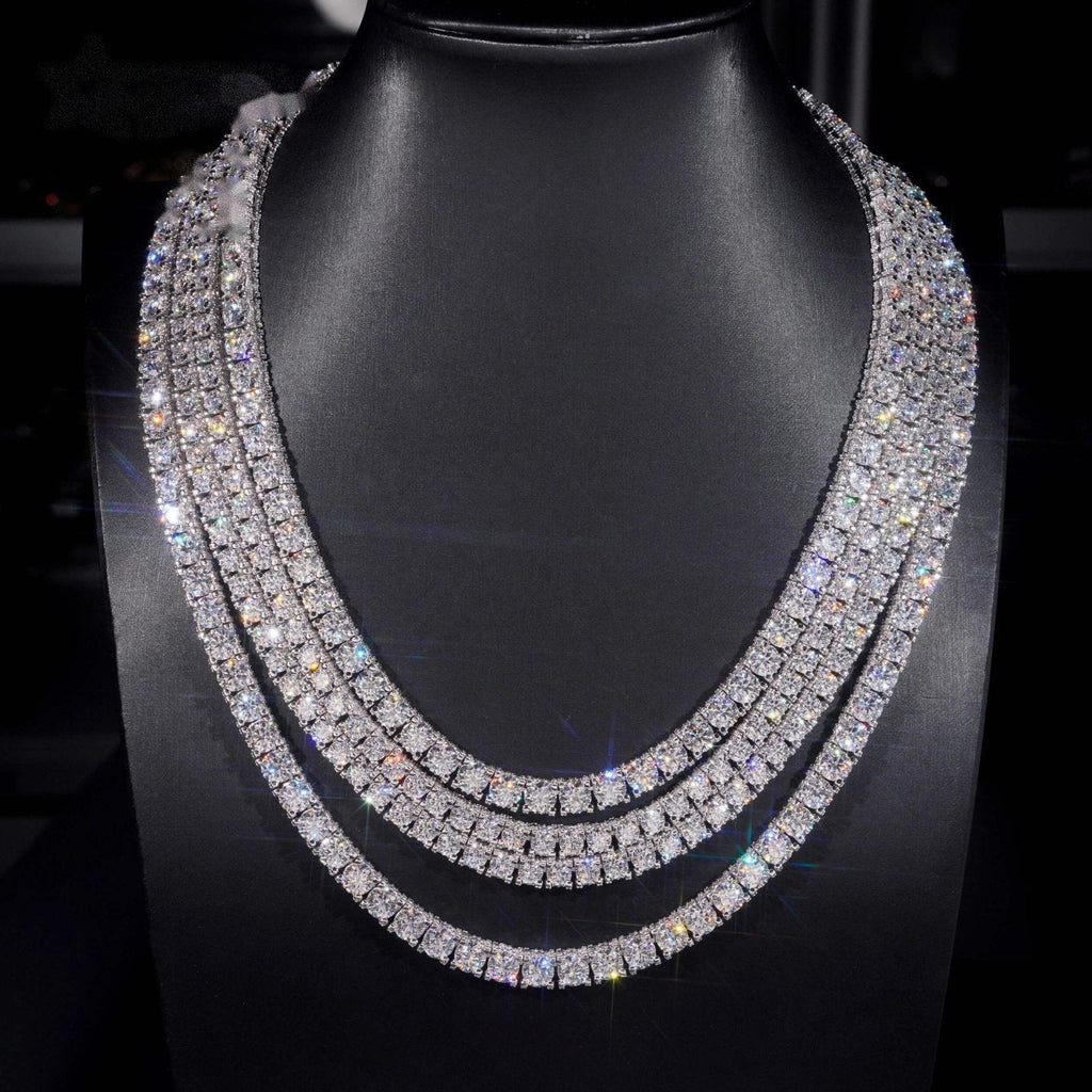6.5mm Cadena Tenis Moissanite Zinc