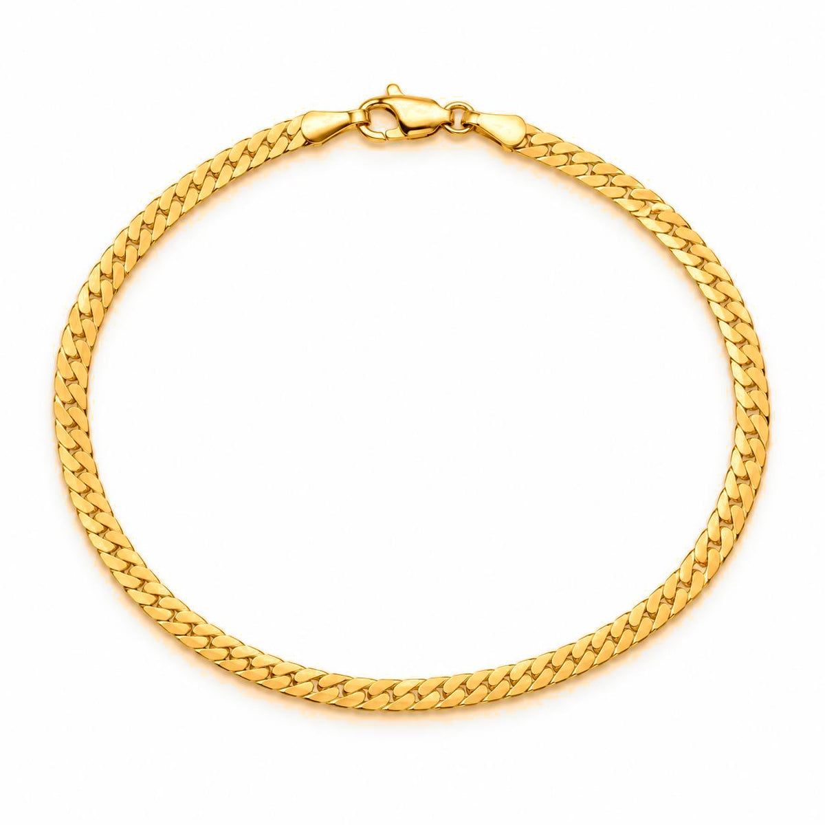 Brazalete Oro 10k Cubano Delgado