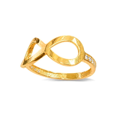 Anillo de Dama Oro 10k Infinito Diamantado con Circonios