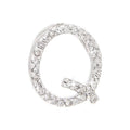 Dije Oro Blanco 14k Inicial Pavé con Diamantes Naturales