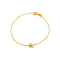 Brazalete de Dama Oro 14k Inicial con Diamantes Naturales