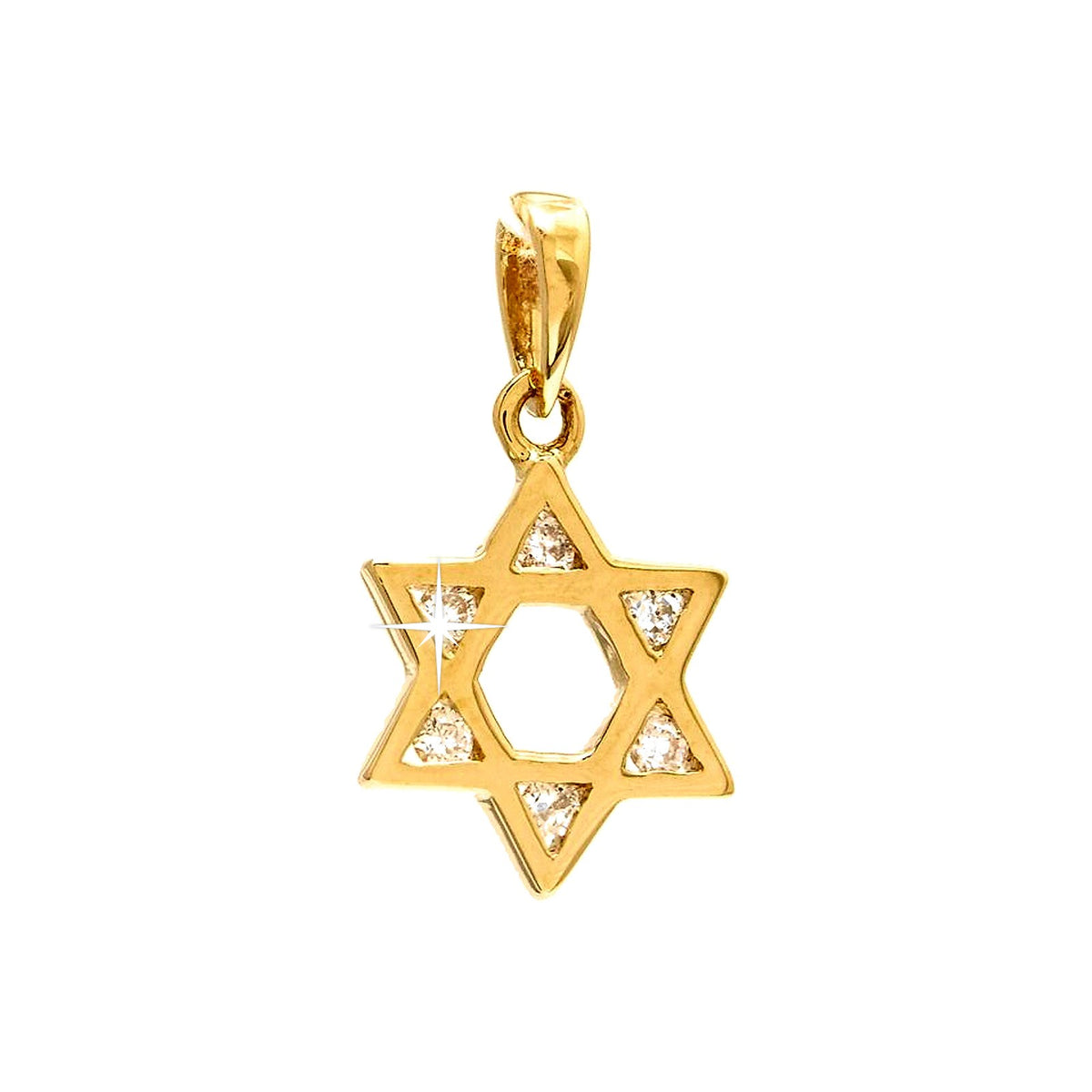 Dije Oro 14k Estrella con Diamantes Naturales