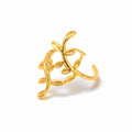 Ear Cuff Oro 14k Rama con Hojas