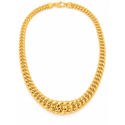 Cadena Oro 14k Cubana Graduada