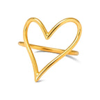 Anillo de Dama Oro 10k Corazón Abierto