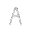 Dije Oro Blanco 14k Inicial con Diamantes Naturales