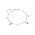 Brazalete de Dama Oro Blanco 14k Redondos con Diamantes Naturales