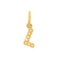 12mm Dije Oro 14k Inicial Pavé con Diamantes Naturales