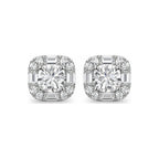 Aretes Cluster Baguette Moissanite S925
