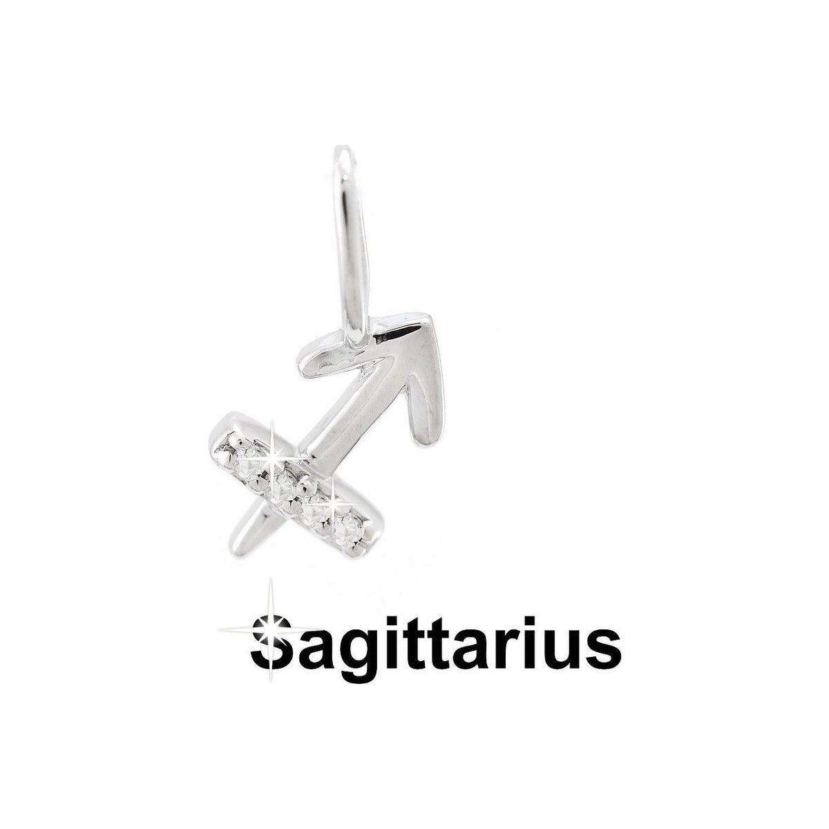 6x11mm Dije Oro Blanco 14k Pavé con Diamantes Naturales