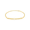 Brazalete de Dama Oro 14k Barra con Diamantes Naturales