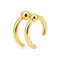 Aretes de Dama Oro 14k Herradura Lisa con Bolita