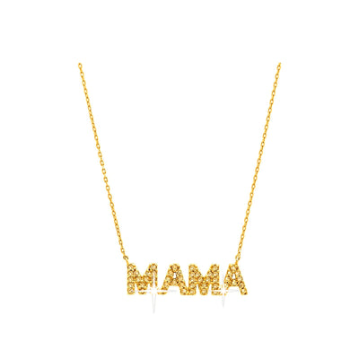 5x20mm Collar Oro 14k Pavé con Diamantes Naturales