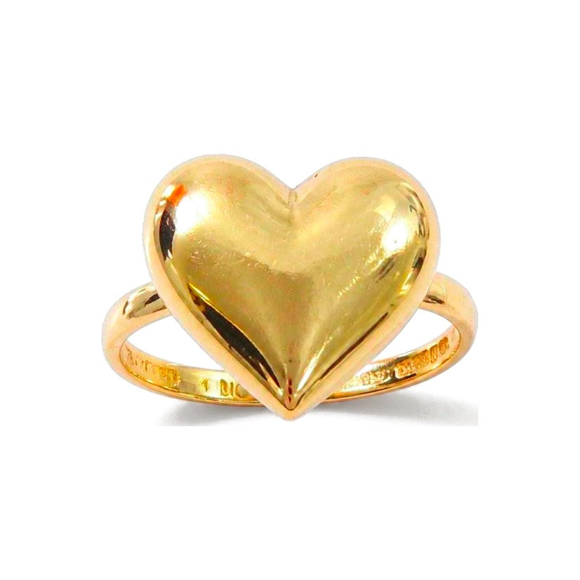 Anillo de Dama Oro 10k Corazón Inflado Pulido - Crea7 Jewelry (foto 1 de 2)